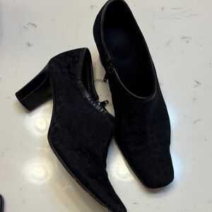 Coach Black Women's Block Heel Ankle Shoes